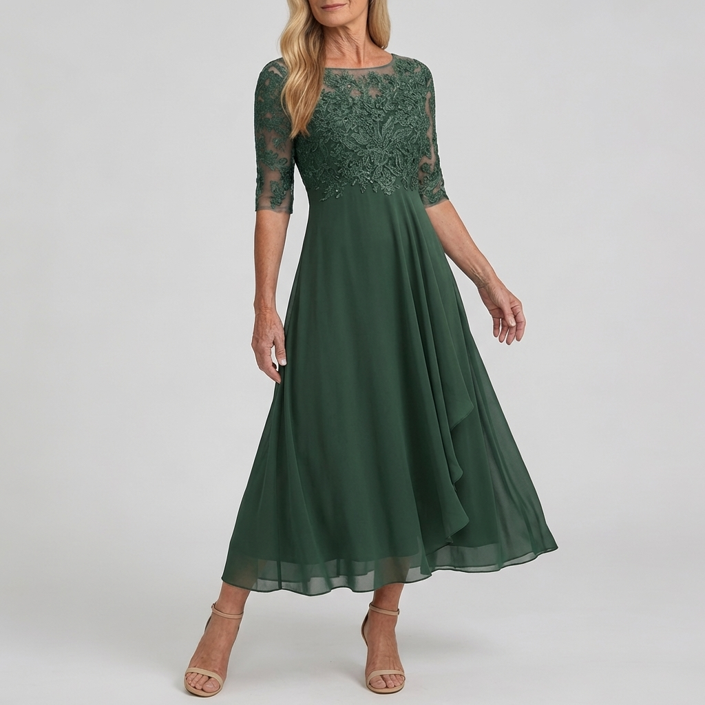 Rose™ | The Flattering Lace Midi Dress
